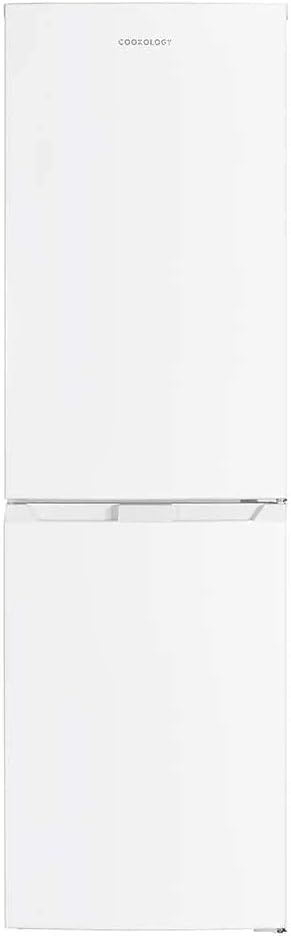 Cookology CFF1425050 Static 142 Litre Freestanding 50/50 Fridge Freezer, Adjustable Temperature Control and Legs, Reversible Doors, Efficient LED Light, 4 Star Freezer Rating - in White.