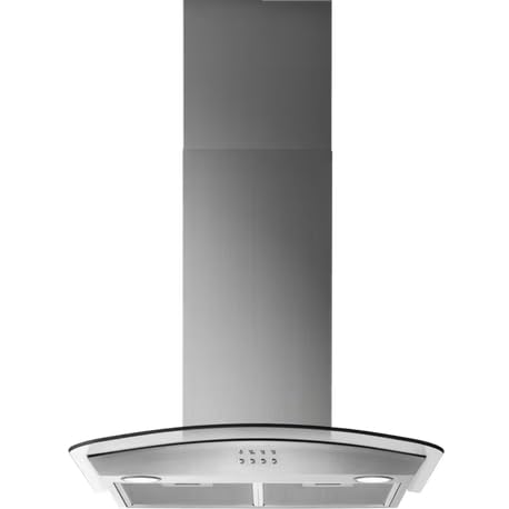 Electrolux LFL316A 60cm Curved Glass Chimney Cooker Hood, 2 x LED Lights, 400 m³/h Extraction Rate – Stainless Steel.