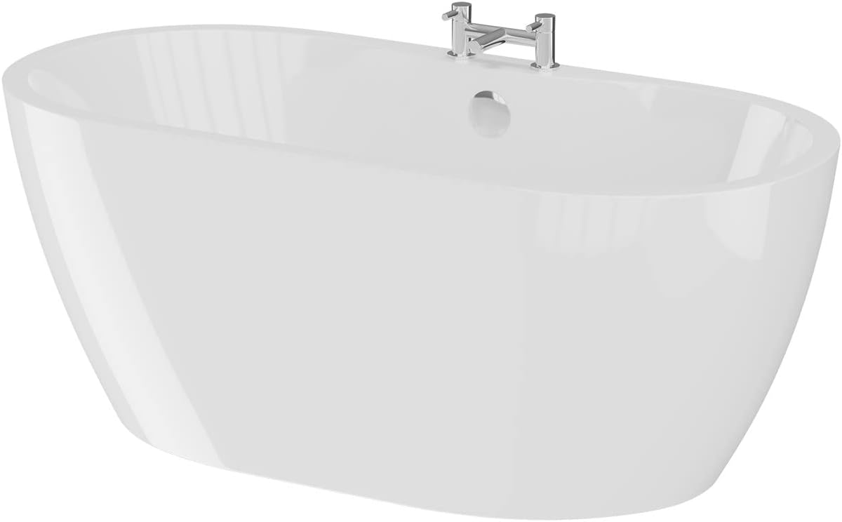 Wholesale Domestic Florence White 1400mm x 745mm Double Ended Freestanding Bath.