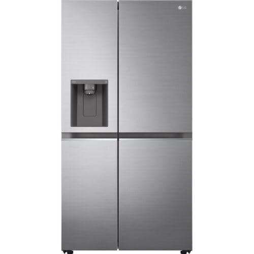 LG NatureFRESH™ GSLA80PZLD Wifi Connected Plumbed Frost Free American Fridge Freezer - Shiny Steel - D Rated.