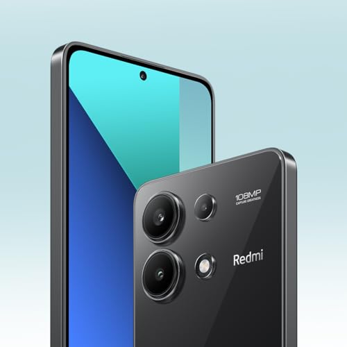 Xiaomi Redmi Note 13 Black - Smartphone 8+256GB, Snapdragon 685, 6nm process, 108MP triple camera, 120Hz FHD+ AMOLED, 33W fast charging, dust and water protection (UK Version + 2 Years Warranty).