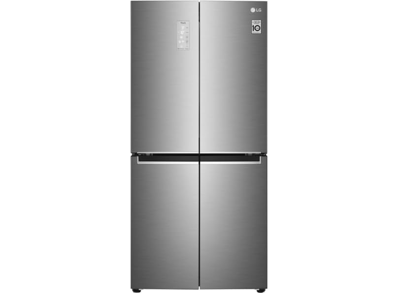 Wifi Connected Frost Free American Fridge Freezer NatureFRESH™ in Shiny Steel.