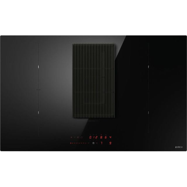 Elica NT-PRIME-S-DO 83cm Venting Induction Hob - Black - For Ducted Ventilation.