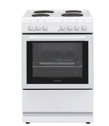 Vestel Electra BEF60SEW 60cm Electric Cooker with Solid Hotplate Hob - White - A Rated.