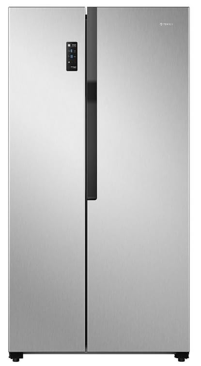 Teknix THSBS1791PX 91cm Wide 519L American Side by Side Fridge Freezer - Stainless Steel.