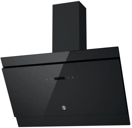 Hoover 90cm Angled Cooker Hood - Black Glass.