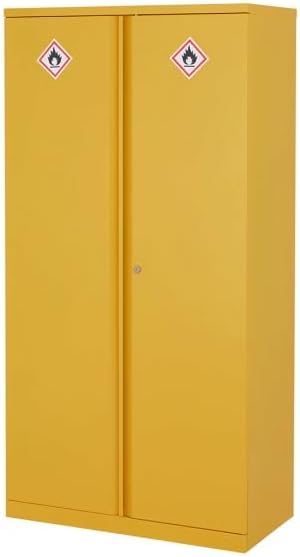 BiGDUG Hazardous Substance Storage Cabinet - Metal COSHH Cupboard, HSE Safety Cabinet - 1 Shelf 1016h x 915w x 460d mm.