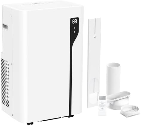 Portable Air Conditioner 9000 BTU Air Conditioning Unit with 4-in-1 Function, Air Cooling, Ventilation, Dehumidifying and Sleep Mode with 24H Timer, Window Venting Kit Included - Portable AC Unit.