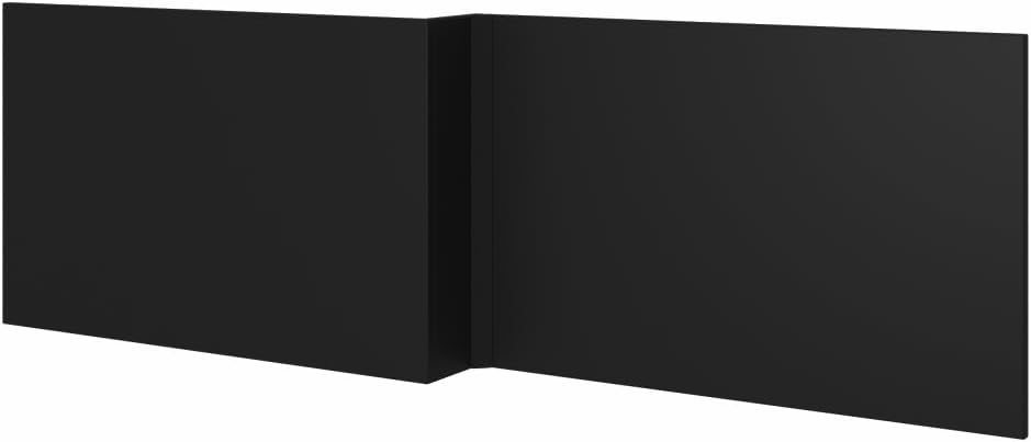 Aquariss 1700mm L Shape Bath Front Panel 18mm MDF Painting Matte Black Adjustable Height for Bathroom Soaking Tub.