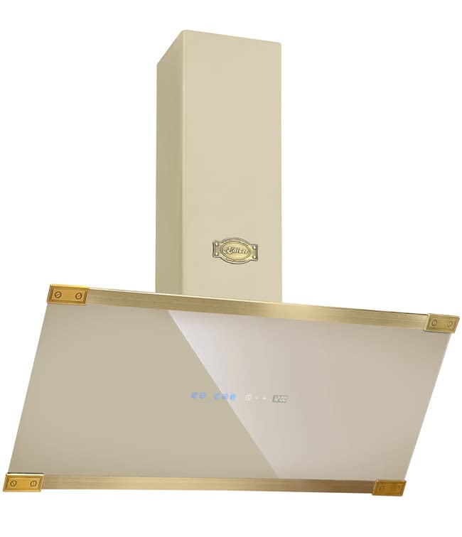 Kaiser AT 9445 | Art Deco 90cm Chimney Cooker Hood | Wall Mounted Kitchen Extractor Hood (Ivory).