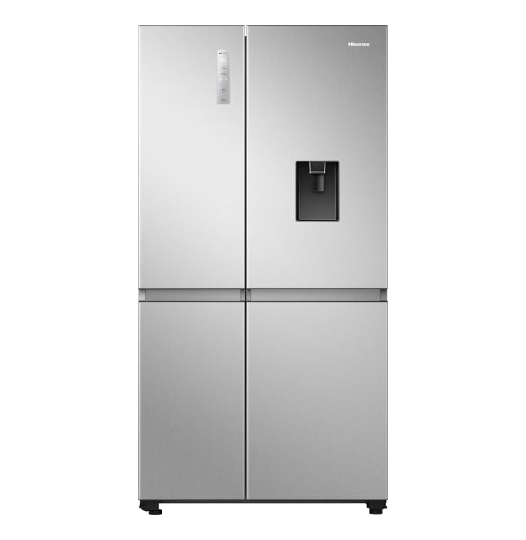 Hisense RS840N4WCE Non-Plumbed American Style Smart Fridge Freezer - Stainless Steel.