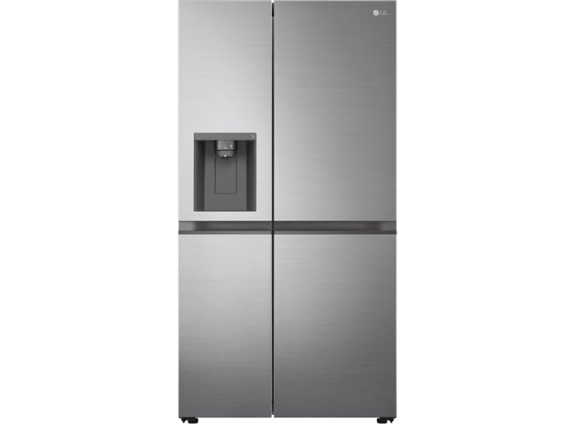 LG NatureFRESH 635 Litre Side-by-Side American Fridge Freezer - Shiny Steel.