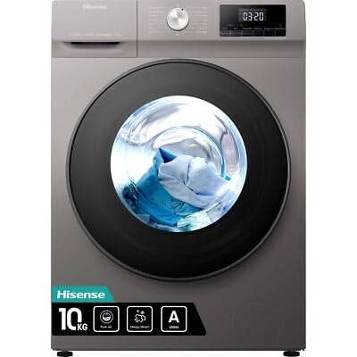 Hisense WFQA1014EVJMT 10kg Washing Machine with 1400 rpm - Titanium - A Rated.