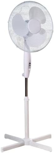 Aspect 16 Inch Heavy Duty 3 Blade Pedestal Fan | 3 Speed Stand Fan | Low Noise | Strong Resistant Base |Oscillating |Tilting Head | Ideal for Home,Office, and Workspaces - White.