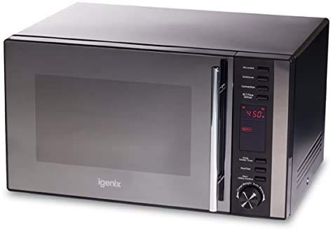 Igenix IG2590 Digital Combination Microwave with Grill and Convection, 5 Power Levels and 10 Auto Cooking Menus, 95 Minute Timer, 900 W, 25 Litre, Black.