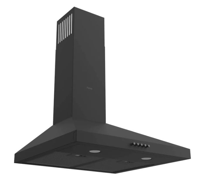 Ferre PH500-PBL 50cm Pyramid Chimney Cooker Hood, Kitchen Extractor Fan, Black.