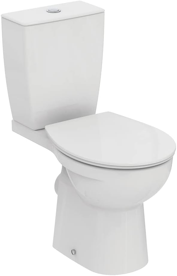 Ideal Standard Eurovit close coupled toilet with 6/4L flush cistern and soft close seat, E218301, White.