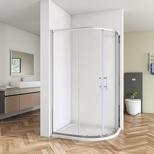 Huiyang 900x900x1850mm Quadrant Shower Enclosure 5mm Tempered Glass Sliding Shower Cubicle Door.