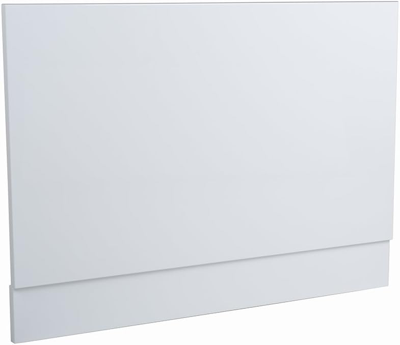 Modern Bathroom High Gloss White 750 mm Wrapped Wood Bath End Panel.