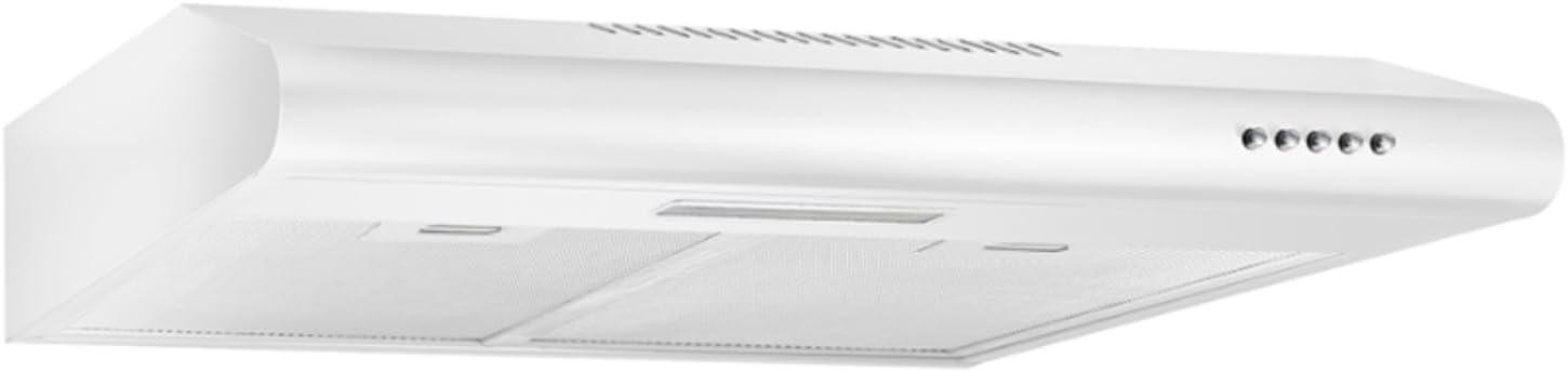 CDA CST62WH 60cm Traditional Slimline Visor Cooker Hood Extractor Fan In White.