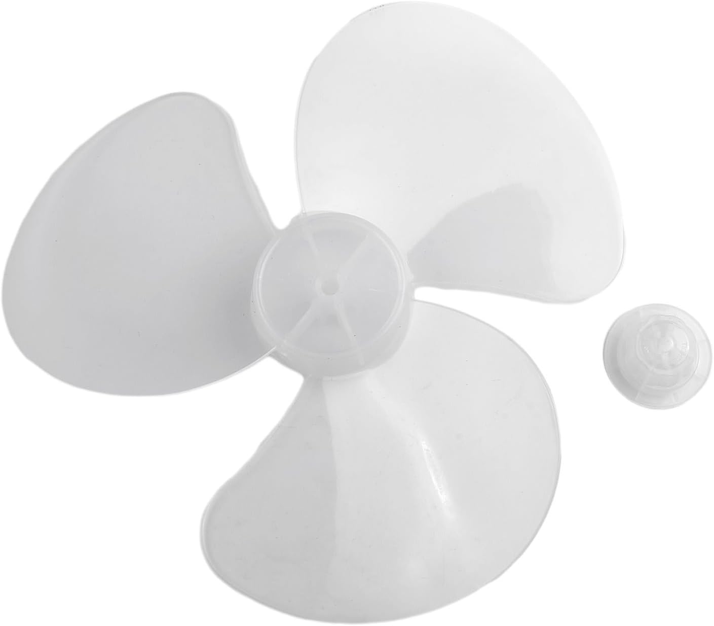 Fan Blade, Low Noise 12 Inch Household Plastic Fan Blade Trefoil Stand/Desk Fan Accessories Replacement Part(Transparent White).