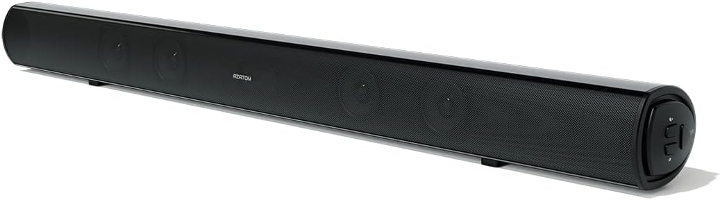 AZATOM Studio Eclipse Soundbar 2.1 with built-in Subwoofer, Surround Sound, 180W Bluetooth Wireless, Large Remote Control,Optical Cable included (36inch) (Renewed).