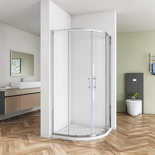 Huiyang 900x900x1850mm Quadrant Shower Enclosure 5mm Tempered Glass Sliding Shower Cubicle Door.