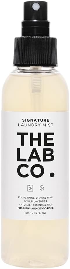 The Lab Co. Signature Laundry Mist Spray 150ml. With Lavender, Eucalyptus And Orange Rind. Freshener, Deodoriser and Reviver For Clothes and Fabrics..