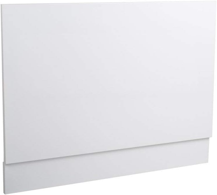 Modern Bathroom High Gloss White 750 mm Wrapped Wood Bath End Panel.