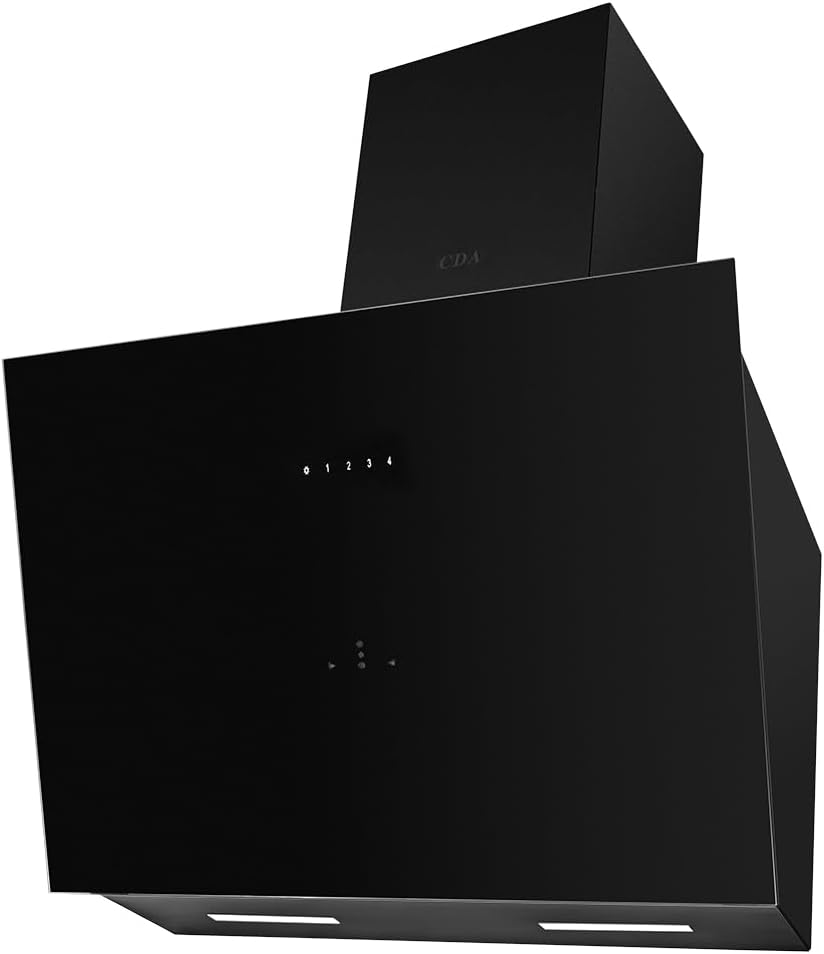 CDA EGA60BL 60 cm Chimney Cooker Hood - Black.