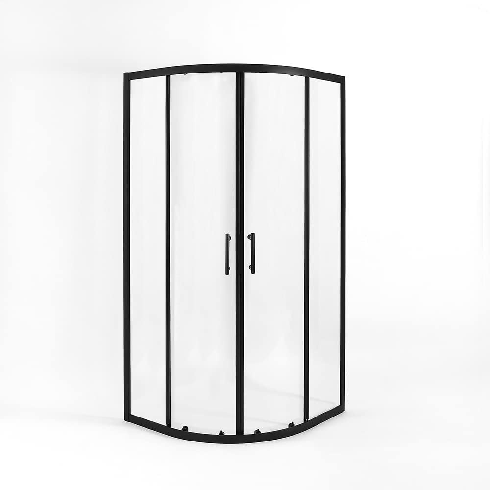 Milano Nero - Black Reversible Quadrant Shower Enclosure - 800mm x 800mm.