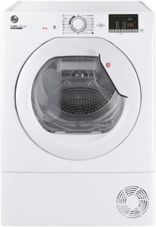 Hoover H-DRY 300 HLEC9DE 9KG Freestanding White Condenser Tumble Dryer with Indoor Water Container.