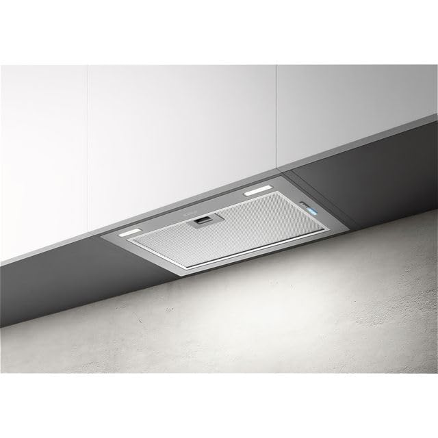 Elica FOLD-GR-60 60 cm Canopy Cooker Hood - Grey - For Ducted/Recirculating Ventilation.