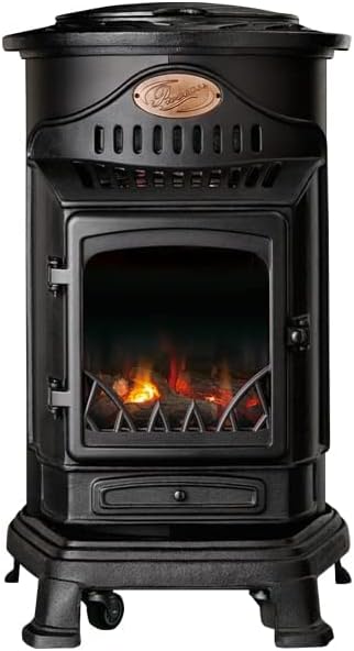 Calor Provence 3kw Portable Flueless Gas Stove Heater (Matt Black).