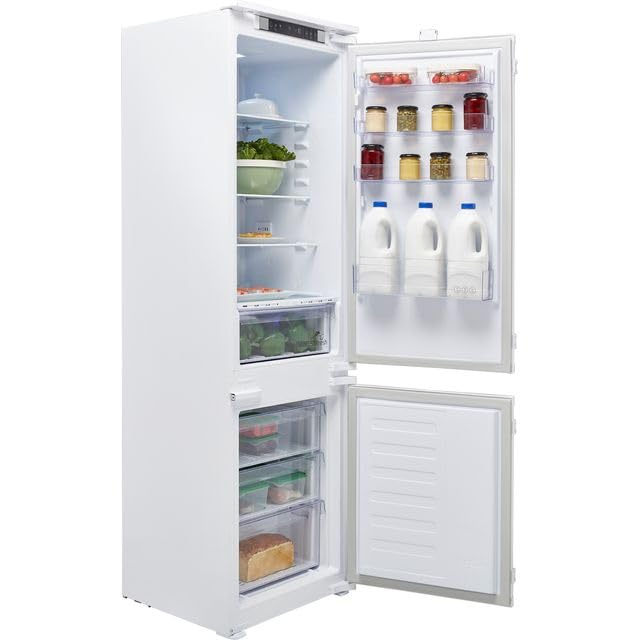 Beko HarvestFresh™ BCND4VE73 Integrated 70/30 Frost Free Fridge Freezer with Sliding Door Fixing Kit - White - E Rated.