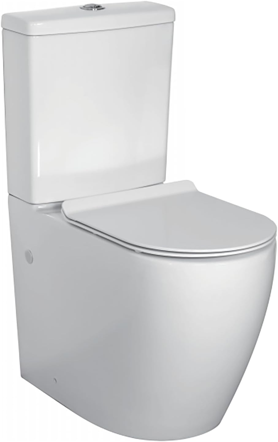 Comfort Height Toilet WC Closed Coupled Toilet Bathroom WC Luxury Disabled Eldery WC Raised Height Pan Dual Flush Cistern and Soft Close Toilet Seat Modern Design Round Elegant.