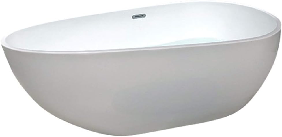 DAIMENG Modern White Acrylic Bathtub Stand Alone Freestanding Designer Bath.