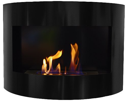 Design Fireplace RIVIERA Deluxe Black Bio Ethanol Gel Fire Place.