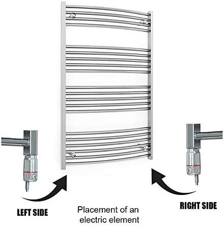 Chrome GT Dual Fuel Thermostatic Heating Electric Conversion Element Kit for Towel Rail Radiators Warmers (150W).