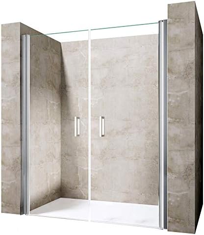 Durovin Bathrooms 800 mm Shower Door with Frameless Pivot Hinge Style Reversible Shower Enclosure Door - 6mm Thick Safety Glass.