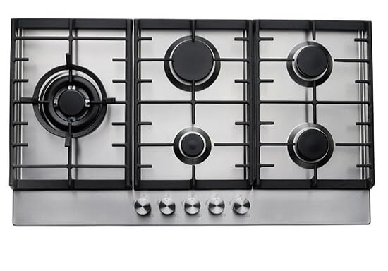 Teknix Signature Collection SCGH91X 90cm Gas Hob with 3.8Kw Wok Burner - Stainless Steel.