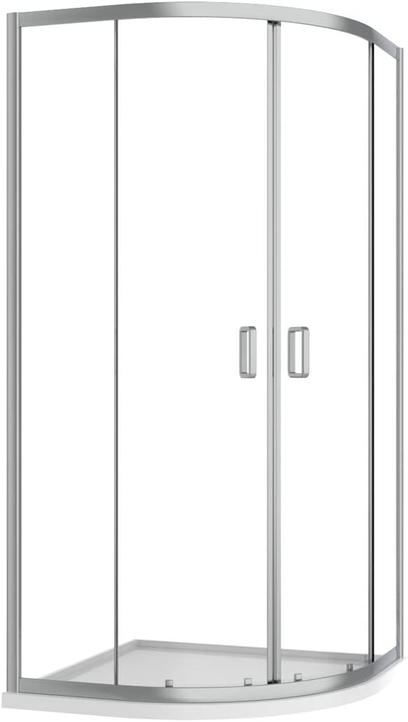 Aquariss 900 x 900mm Quadrant Shower Cubicle Enclosure Sliding Door 6mm Easy Clean Glass Chrome.