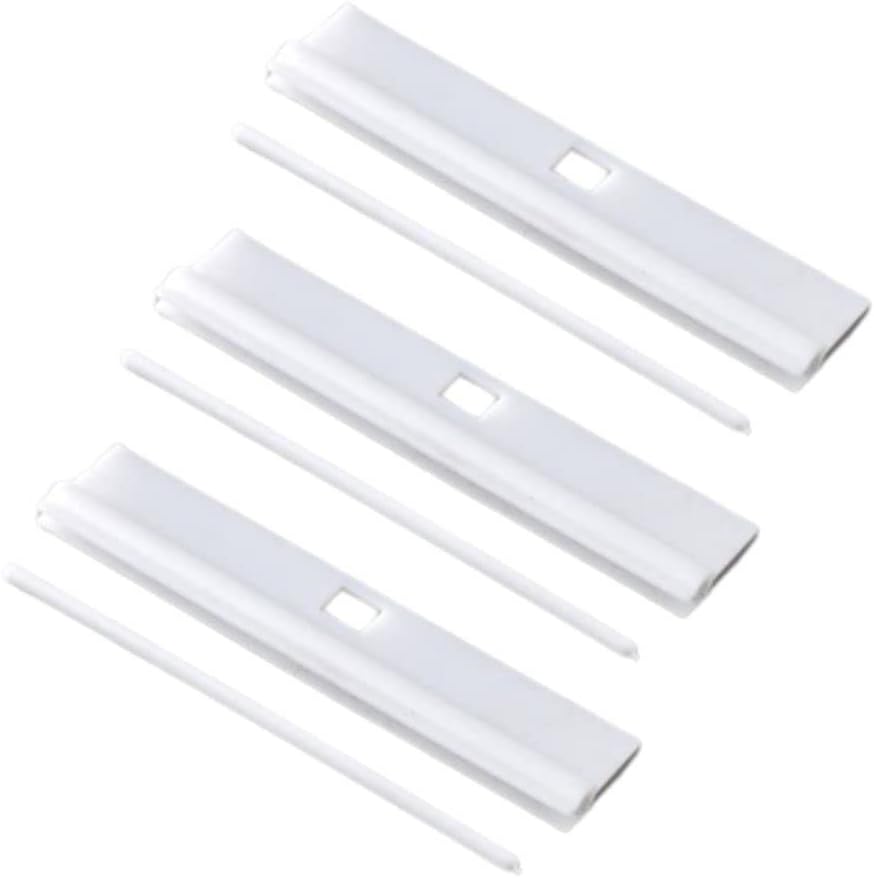 DIY Adjustable Vertical Blind Hanger 3.5” (89mm) Replacement White Hangers for Slats Louvre First blinds Vertical Blind Accessories Slats Spare Parts Bottom Weights Slats Pack of 20..