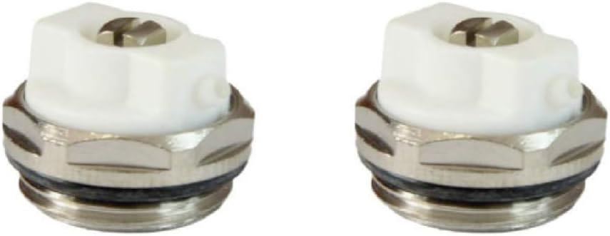 x2 Manual Radiator AIR Vent Bleed Plug Valve 1/2" BSP.