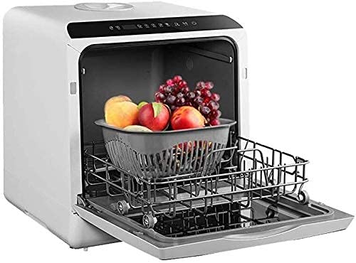 5L Mini Dishwasher Automatic Household Freestanding Dishwasher, 4 Sets of Tableware, Washing Dishes Fruits and Vegetables.