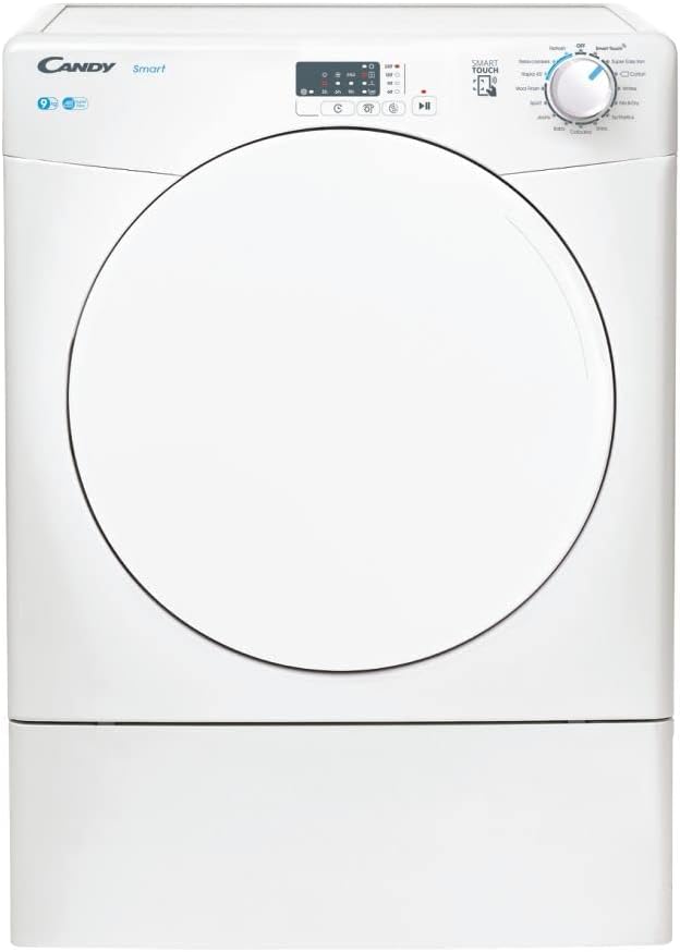 Candy CSEV9LF80 9kg Freestanding Vented Tumble Dryer, Sensor Dry, 14 Programmes, White.