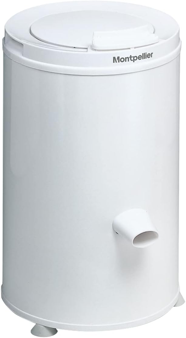 Montpellier MSD2800W | Freestanding 3kg 2800rpm Gravity Spin Dryer – White 16.5 x 16.5 x 23.5.