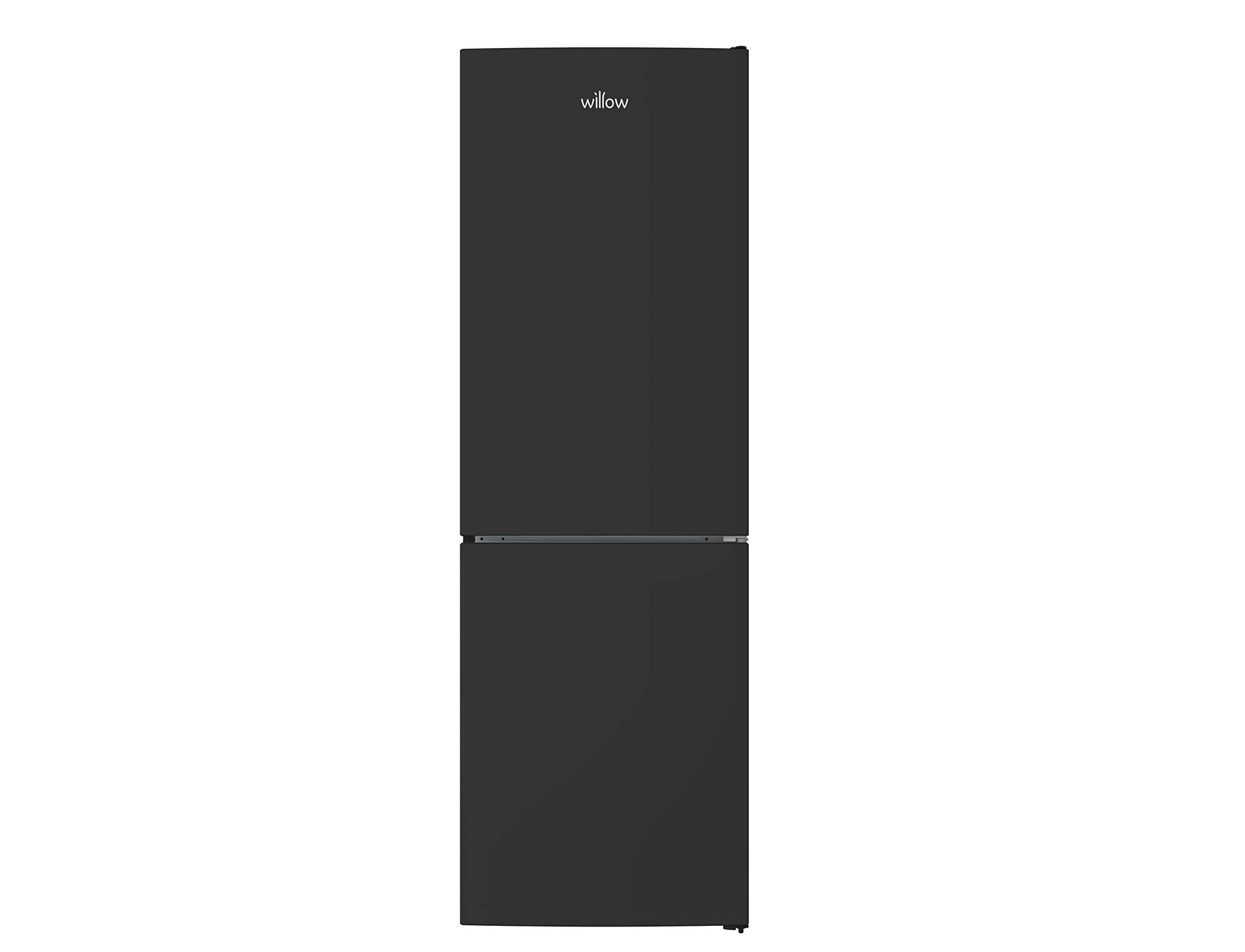 Willow WFF157B 157L Freestanding 70/30 Fridge Freezer with Adjustable Thermostat, Mark-Proof Finish, Low Frost, 2 Year Warranty - Black.