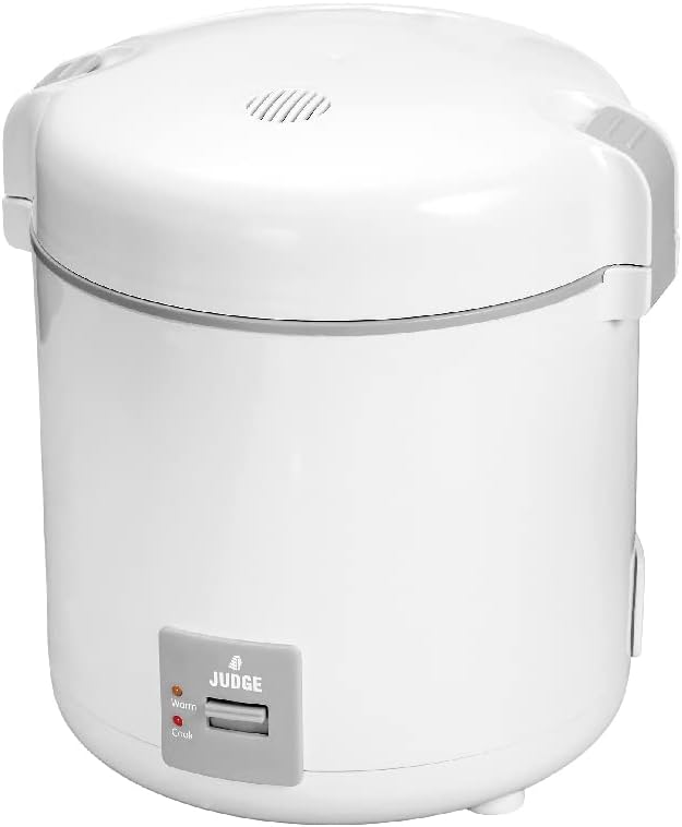 Judge Small Electric Rice Cooker - Fully Automatic, for 2 Servings, Removable Non-Stick Rice Pot, Measuring Cup & Ladle, PFOA Free, Keep Warm Function, JEA63.