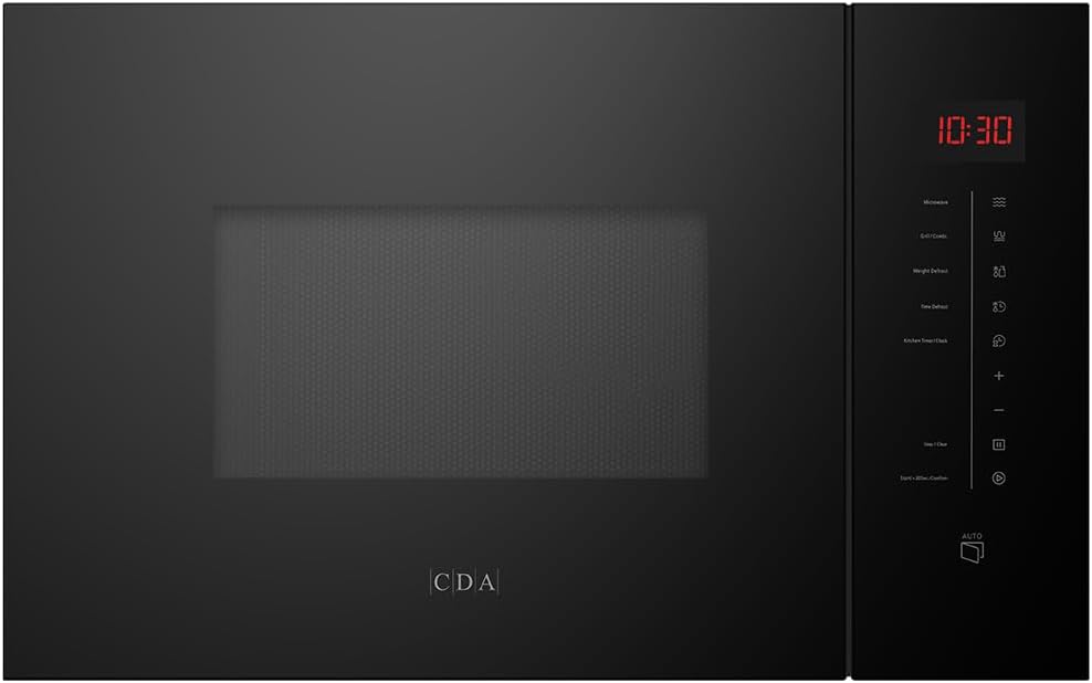 CDA VP400BL 38cm tall, 60cm wide, Built In Compact Microwave - Black.